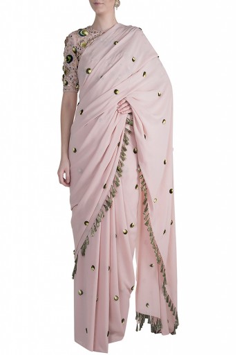 PS-FW597 Aleyna Rose Pink Georgette Choli and Saree