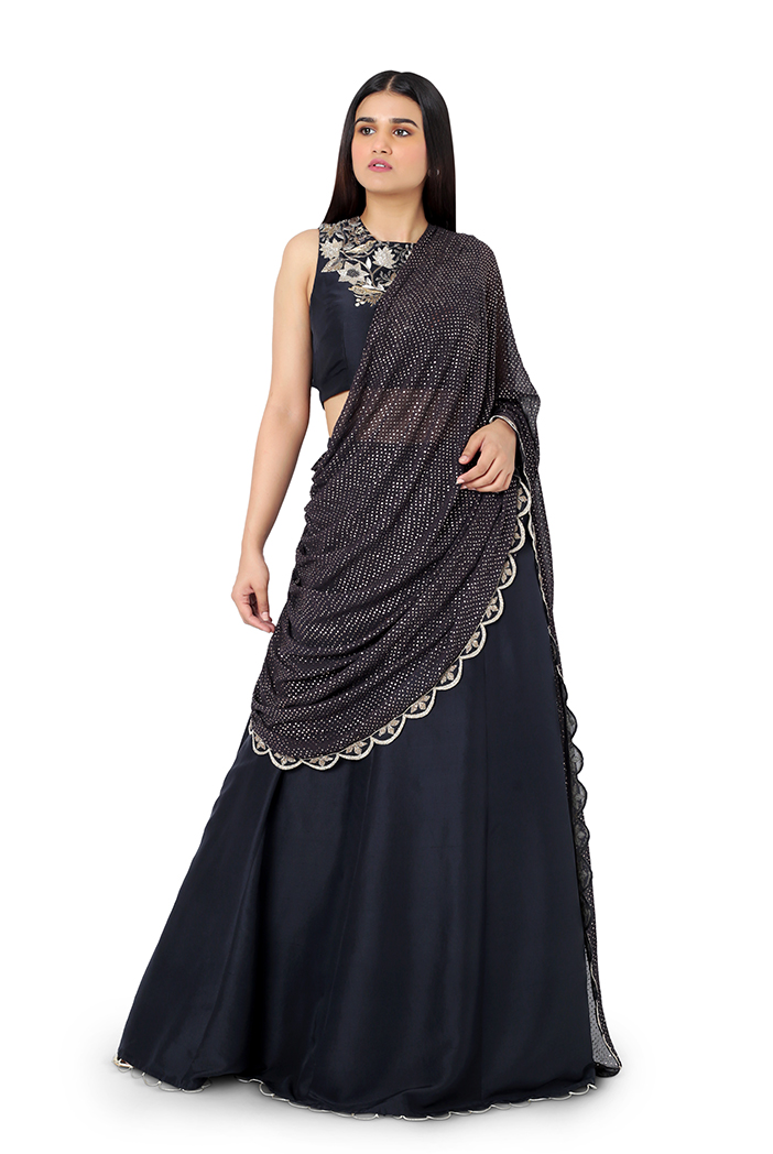 Hand Work Double Dupatta Fancy Patch Attached Bridal Lehengacholi Mustard  at Rs 19999 in Surat