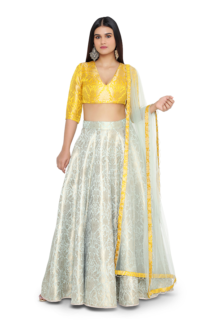 Indian Designer Bright Yellow lehenga choli for Women Wedding and Party  Wear Bollywood lengha with Dupatta - sethnik.com