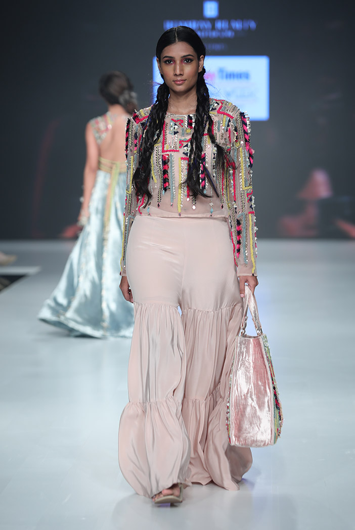 Crop Top With Sharara Pants Co-Ord Set - VitansEthnics | Indian dresses for  women, Indo western dress, Sharara pants