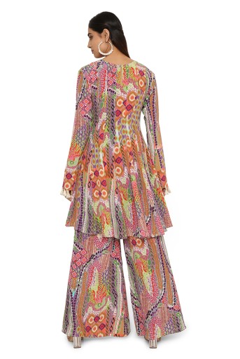 PS-KP0143  Irha African Print Crepe Top With Palazzo