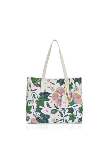 PS-HQFC1920021N4  Lavie X Payal Singhal Limited Edition White Abutilon 3C Women's Tote Bag