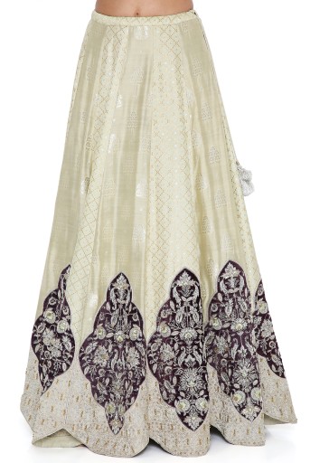 PS-LH0139  Mint Banarasi Silk Embroidered Choli And Lehenga With Mukaish Net Dupatta