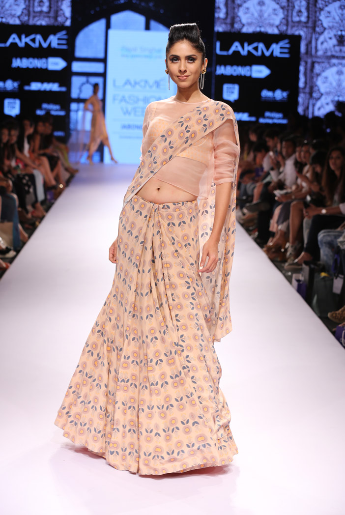 Ritika Mirchandani lehenga style saree – Boutiquesarees.com