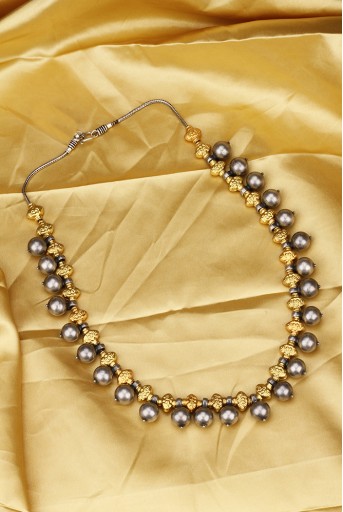 SBPS-N-23  Payal Singhal X Sangeeta Boochra Adena Silver Necklace