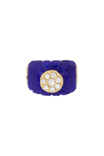 SBPS-R-34  Payal Singhal X Sangeeta Boochra Yasmin Blue Onyx Stone Ring