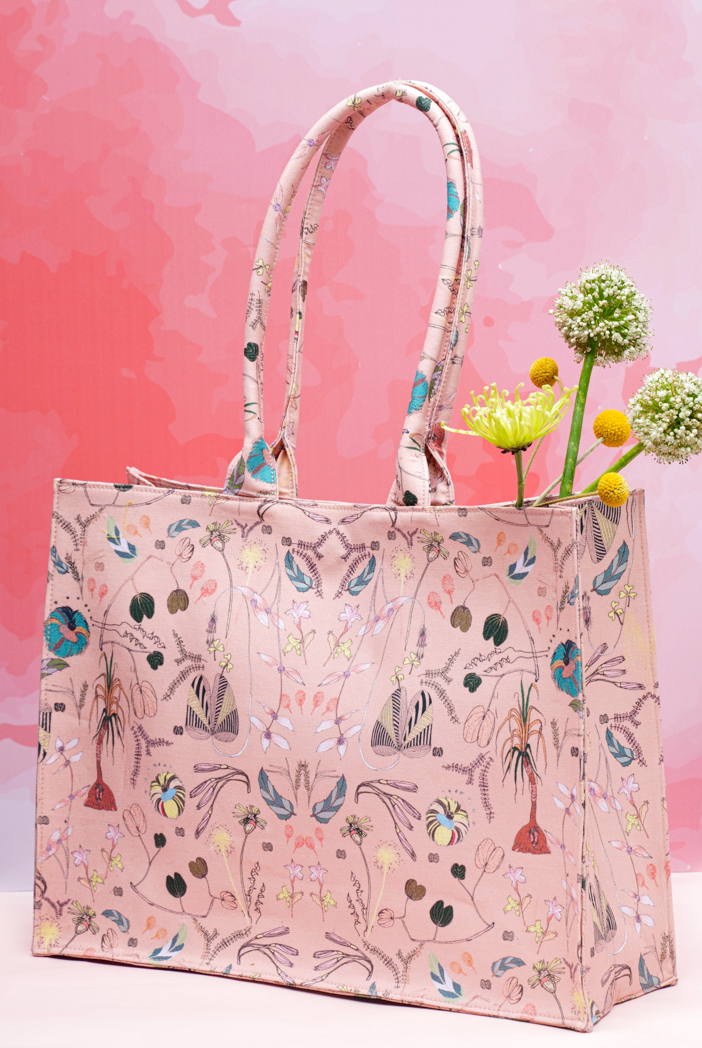 Peach discount tote bag