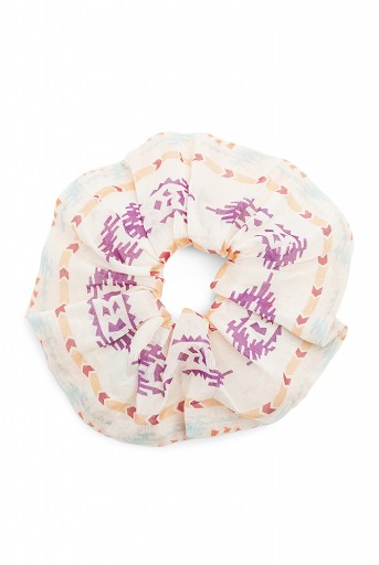 PS-SCR039  Set of 3 Assorted Organza and Silkmul Scrunchies in Signature Prints