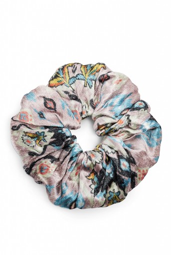 PS-SCR032  Set of 5 Assorted Velvet Scrunchies in Signature Prints
