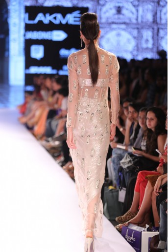 PS-FW317 Shabnam Blush Sequined Bustier  and Dhoti Pant with Organza Jacket