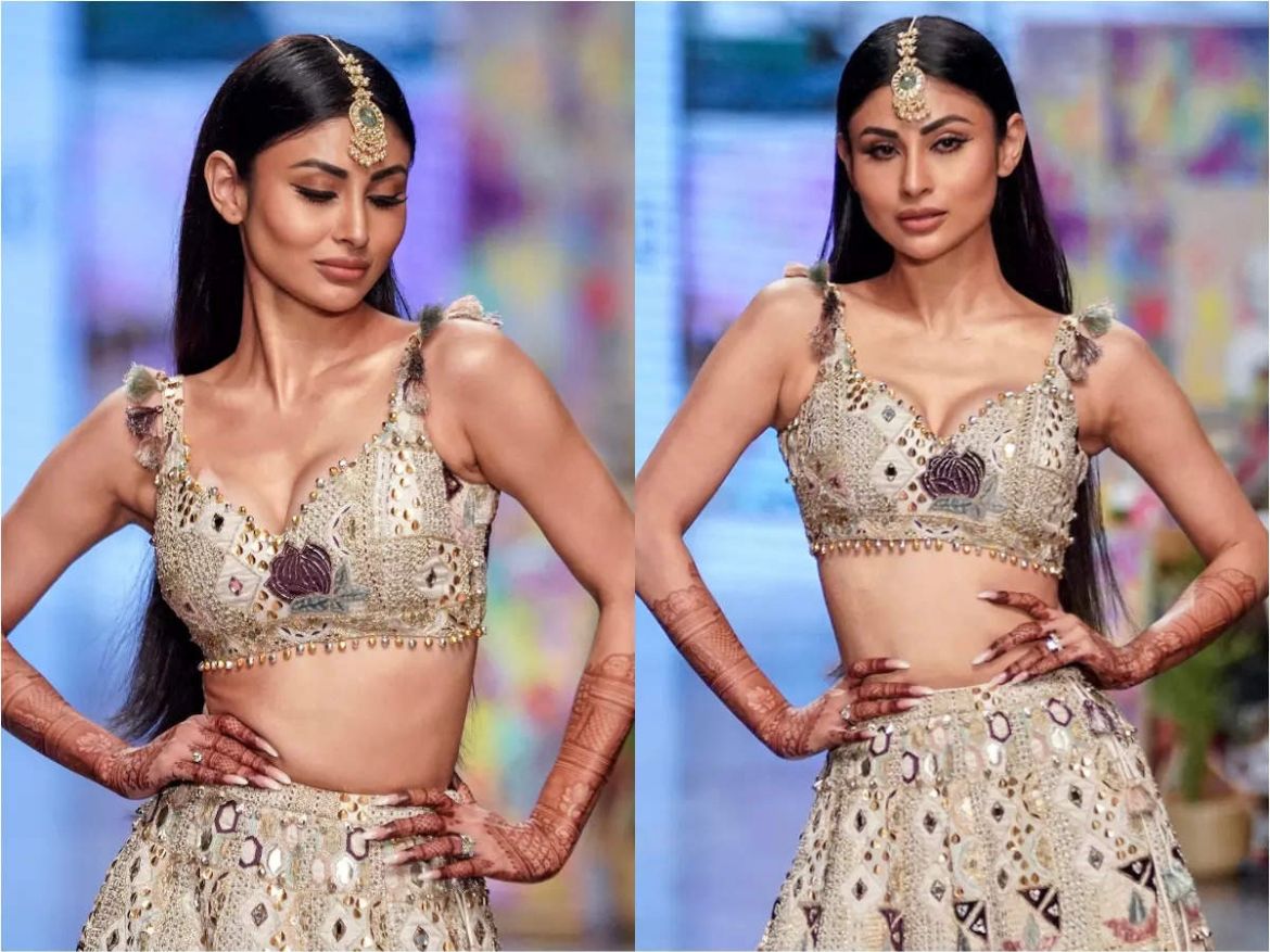 Stone Beige Embroidered Lehenga Set Design by Payal Singhal at Pernia's Pop  Up Shop 2024