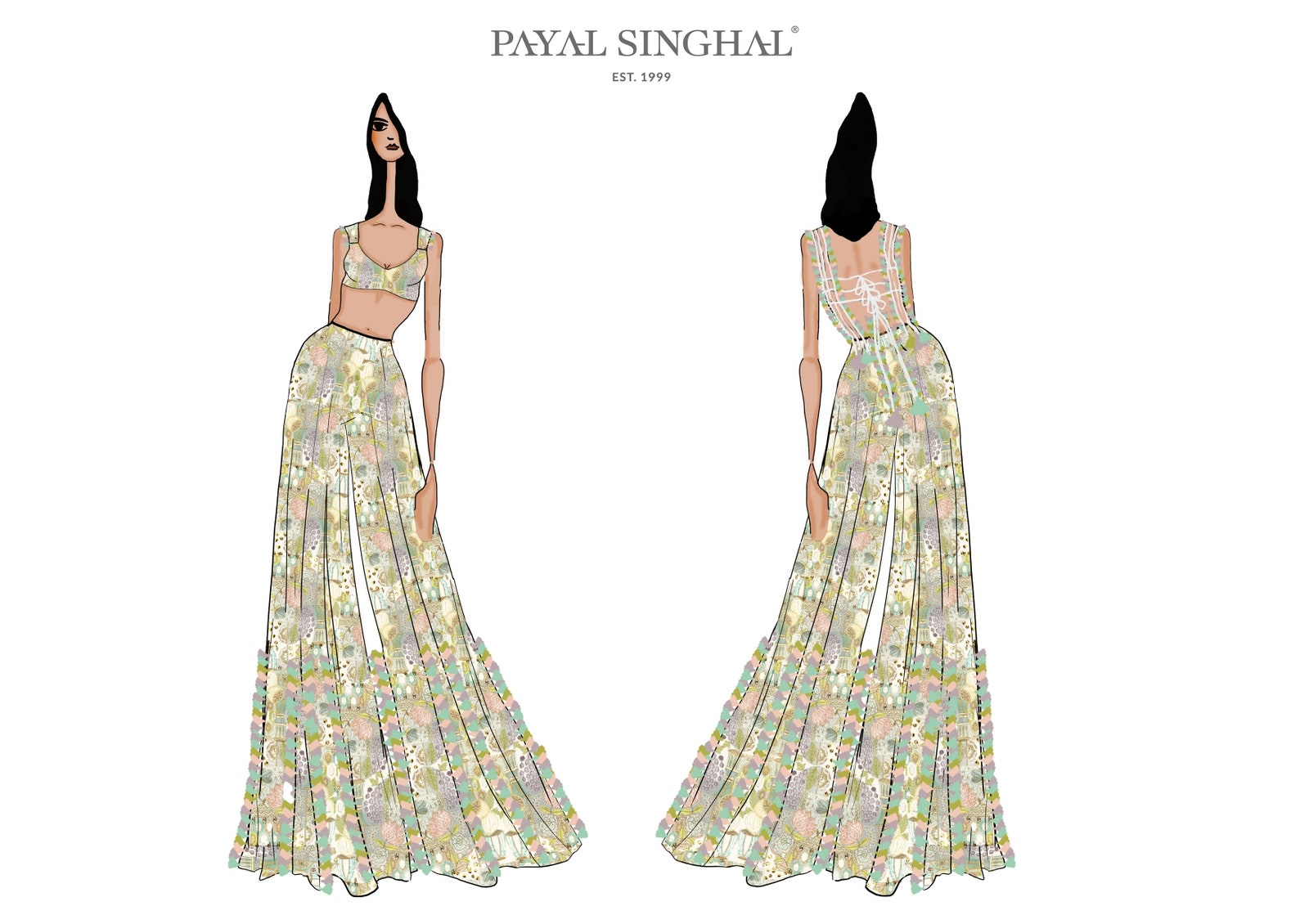 Olive Green Lehenga Set | Payal Singhal – KYNAH